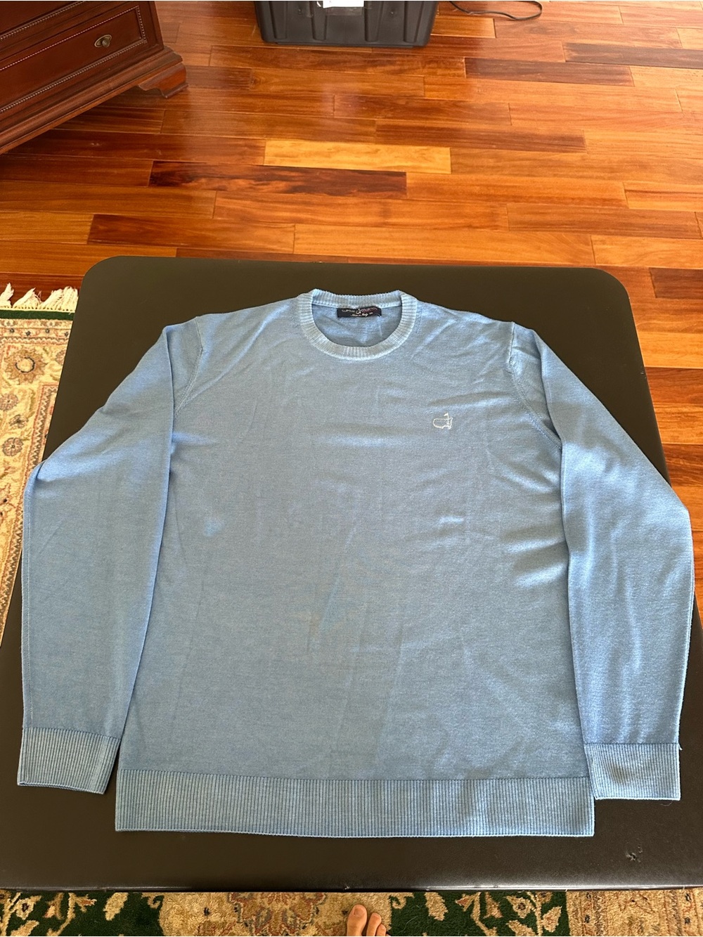Masters Clubhouse Collection Light Blue Men's Crewneck Sweater Merino wool XXL